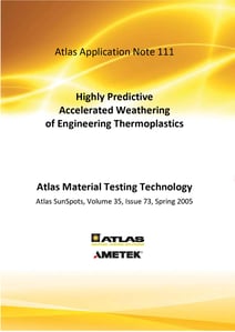 Atlas_AN111_Weathering Eng Thermoplastics SUNSPOTS_Corr2022-03-15.pdf Cover