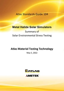SG UV-Durability of Metal Halide Solar Simulators P1